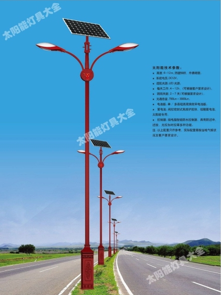 海口市8 米太阳能路灯庭院灯 - 方案